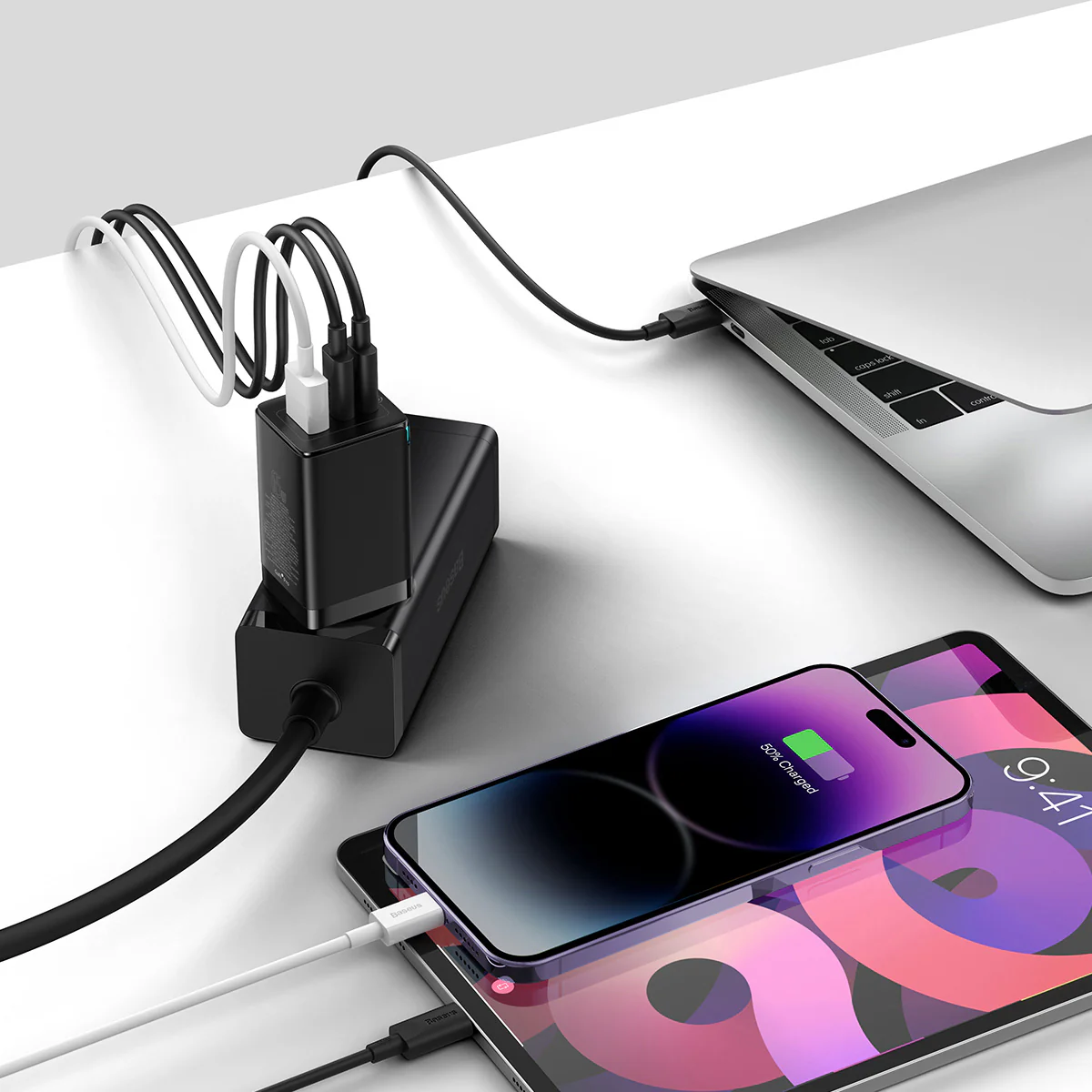 Baseus GaN5 Pro 3 Ports Fast Charger 65W - Image 7