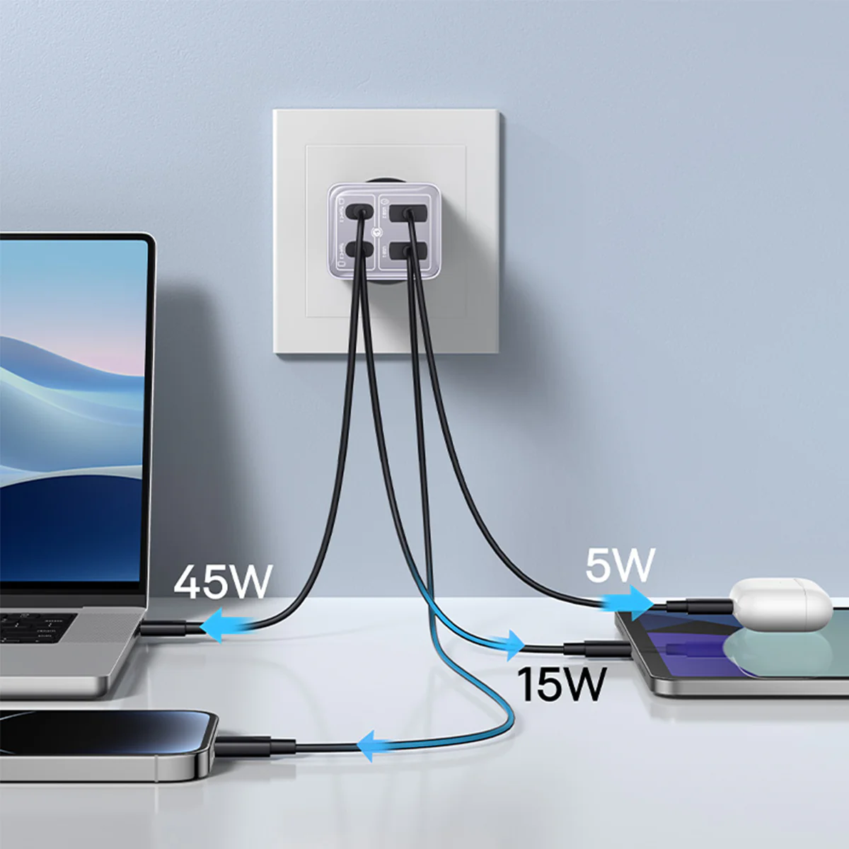 Baseus GaN6 Pro 4 Ports Fast Charger 65W - Image 21