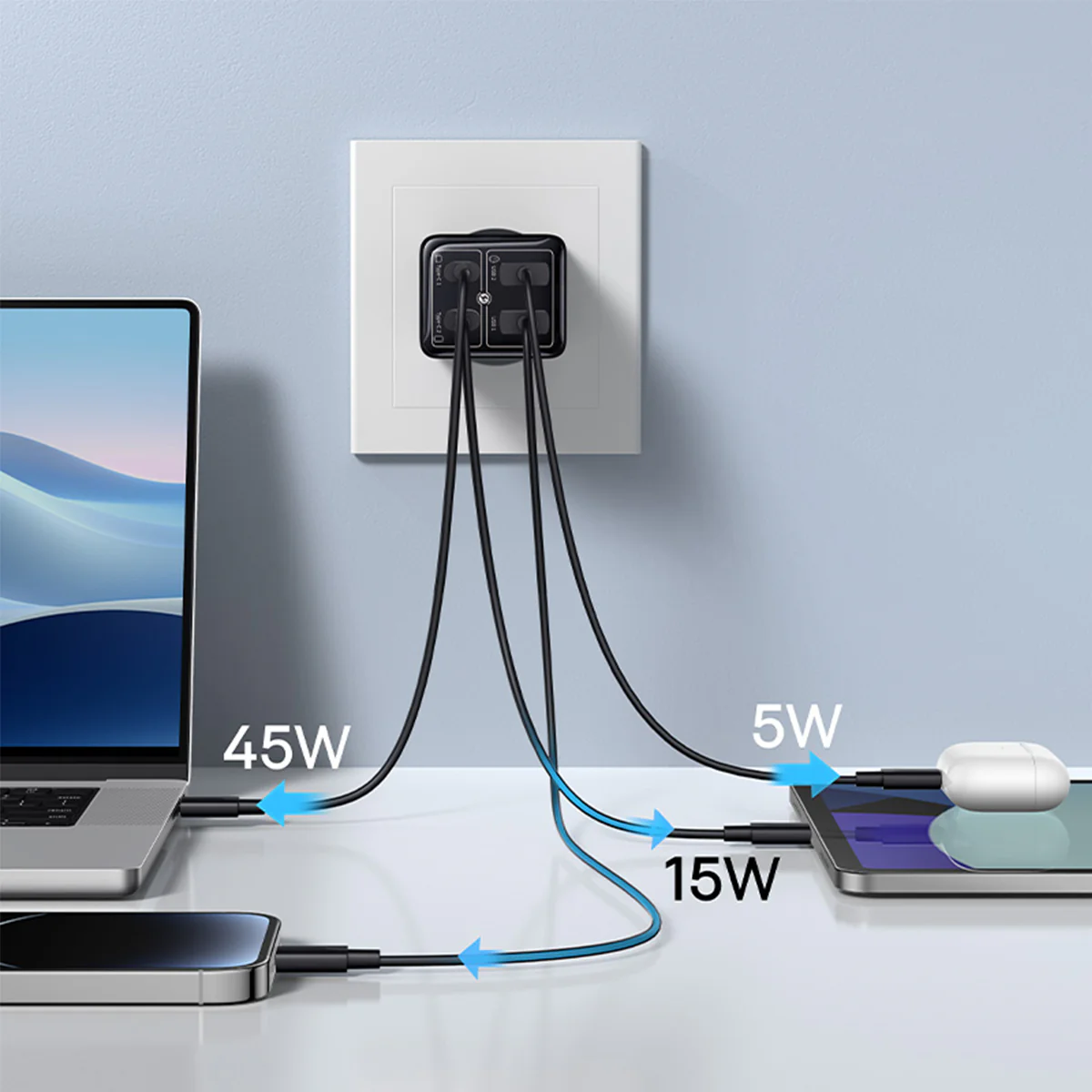 Baseus GaN6 Pro 4 Ports Fast Charger 65W - Image 7